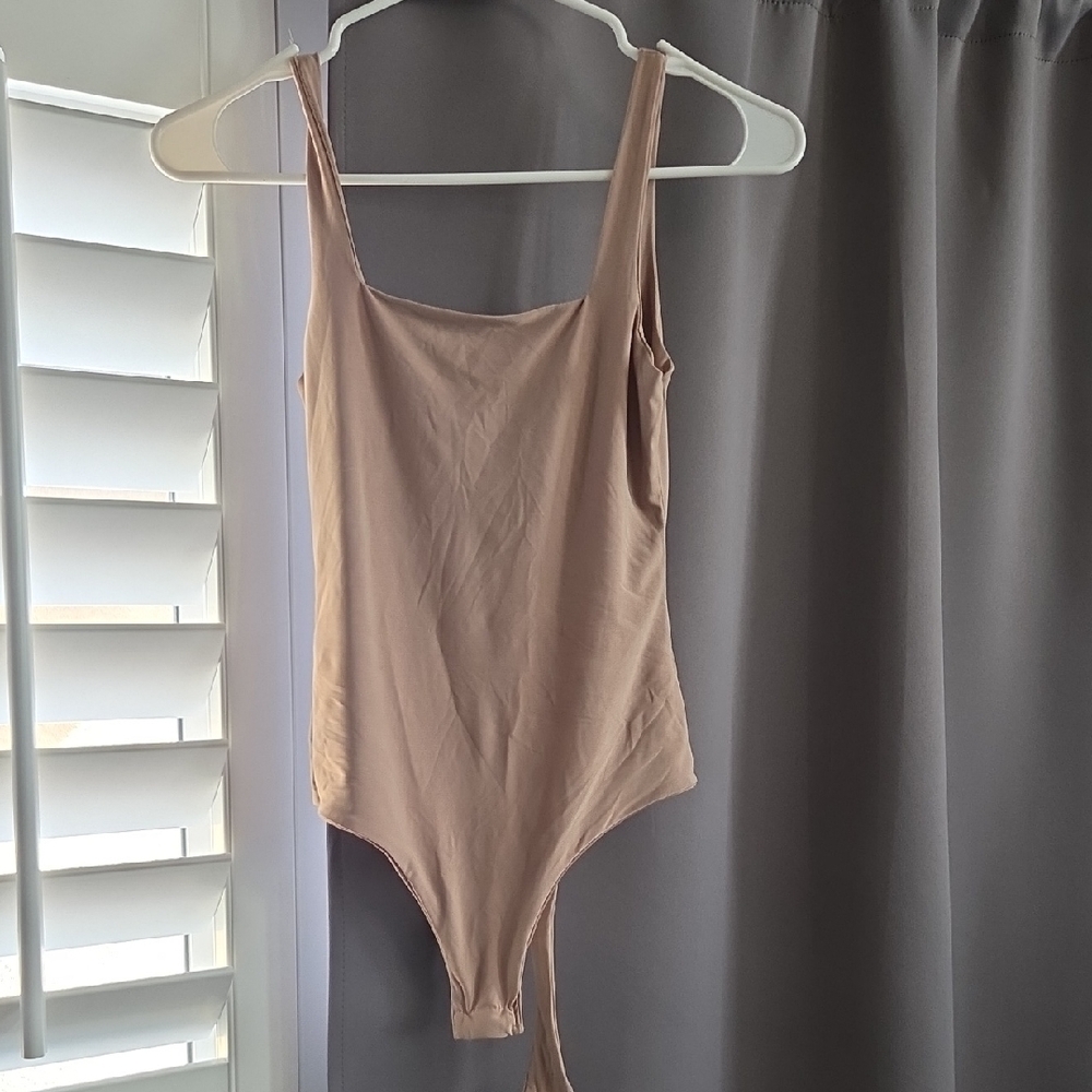 Tan One-Piece Swimsuit